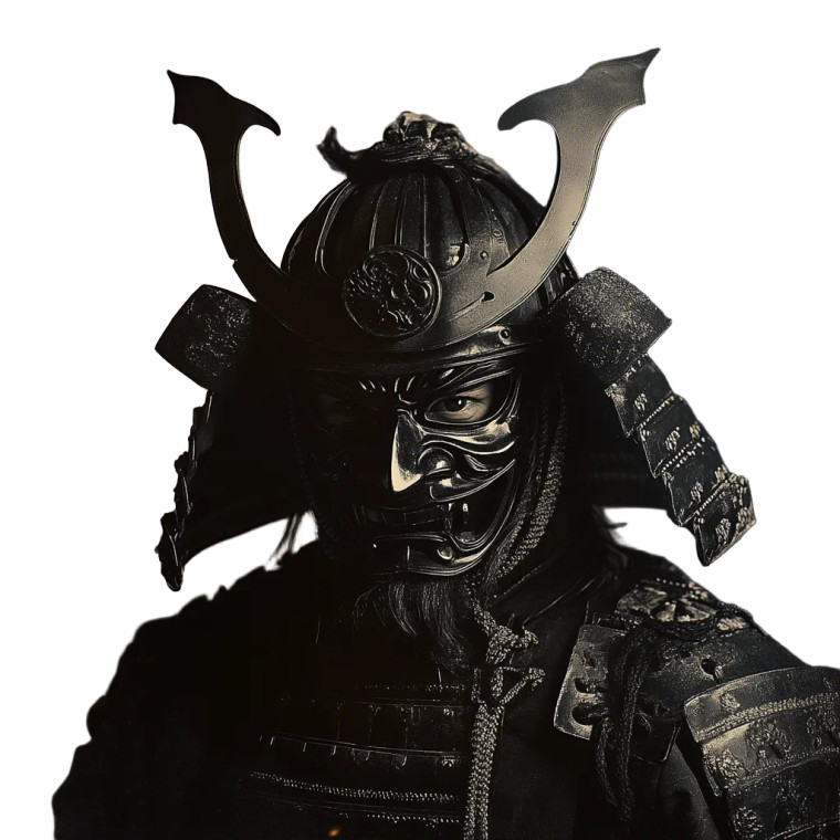 Samurai Oni Mask V13 Vinyl Car Decal Sticker – Waterproof & UV-Resistant 8"