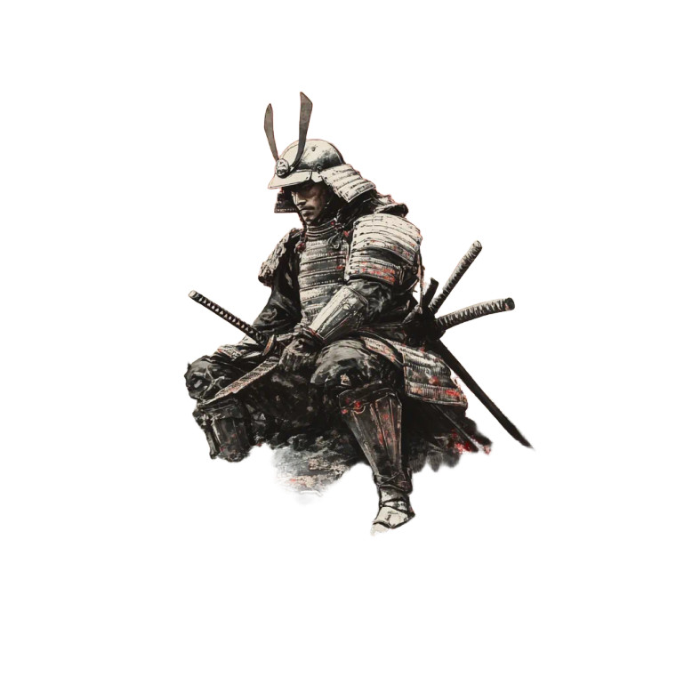 Betrayed Samurai Spearman Vinyl Car Decal Sticker – Waterproof & UV-Resistant 8"