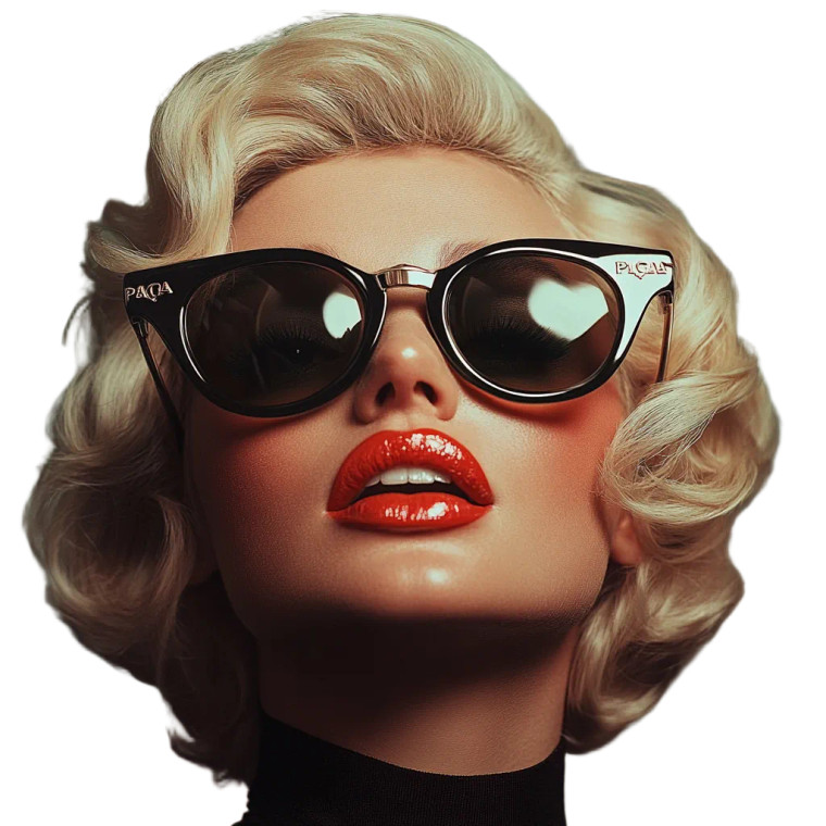 Prada Sunglasses Marilyn Vinyl Car Decal Sticker – Waterproof & UV-Resistant 8"