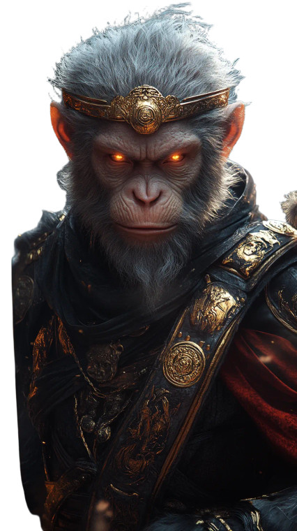 Monkey Warrior Poster V2 Vinyl Car Decal Sticker – Waterproof & UV-Resistant 8"