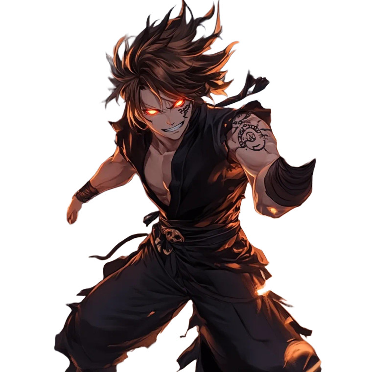 Elemental Monk Rage Vinyl Car Decal Sticker – Waterproof & UV-Resistant 8"