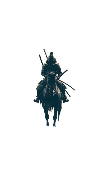 Shogun Samurai Poster Vinyl Car Decal Sticker – Waterproof & UV-Resistant 8"