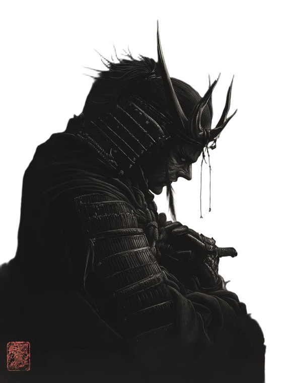 Oni Samurai V5 Vinyl Car Decal Sticker – Waterproof & UV-Resistant 8"