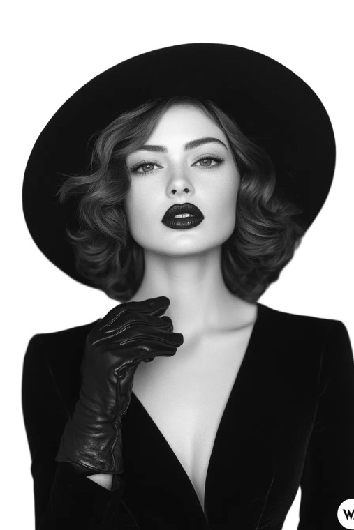 Elegant Woman Portrait V12 Vinyl Car Decal Sticker – Waterproof & UV-Resistant 8"