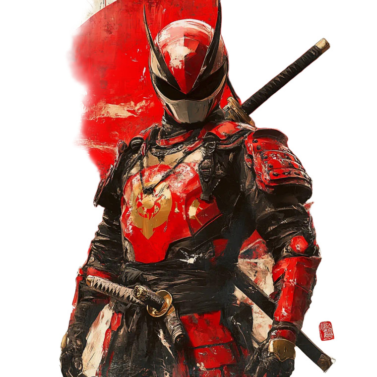 Samurai Power Ranger Vinyl Car Decal Sticker – Waterproof & UV-Resistant 8"