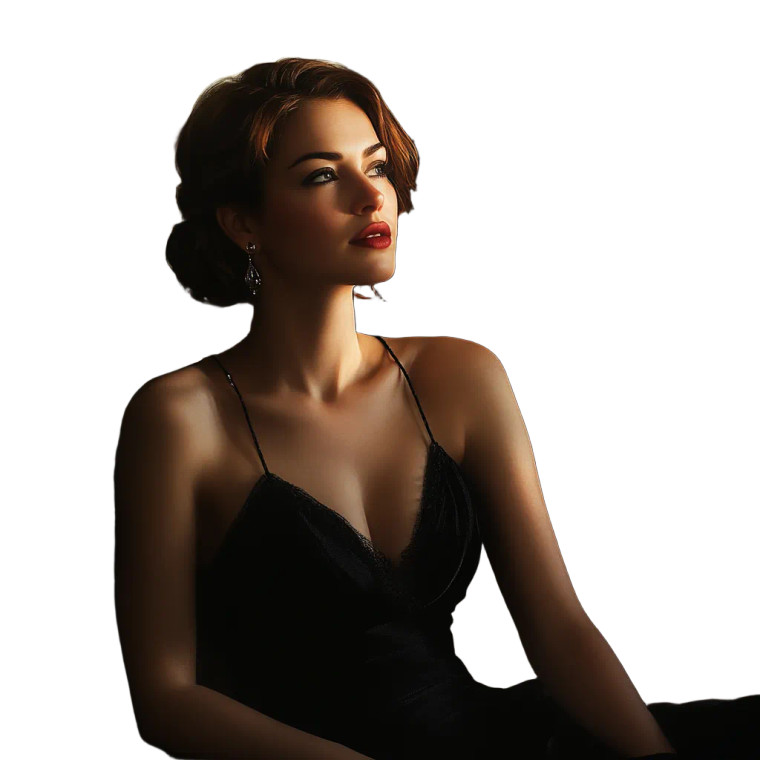 Sophisticated Woman Portrait Vinyl Car Decal Sticker – Waterproof & UV-Resistant 8"