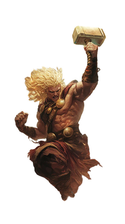 Thor With Mjölnir Vinyl Car Decal Sticker – Waterproof & UV-Resistant 8"