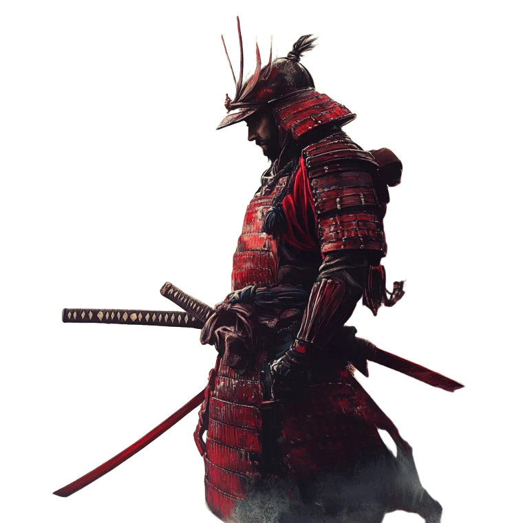 Canadian Samurai Vinyl Car Decal Sticker – Waterproof & UV-Resistant 8"