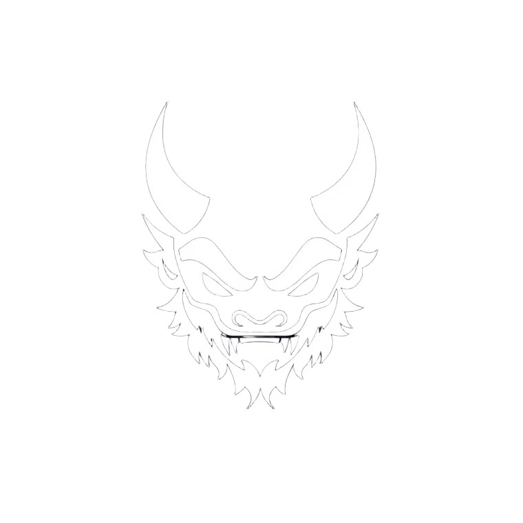 Cute Oni Logo Vinyl Car Decal Sticker – Waterproof & UV-Resistant 8"
