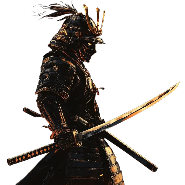 Shadowed Samurai Vinyl Car Decal Sticker – Waterproof & UV-Resistant 8"