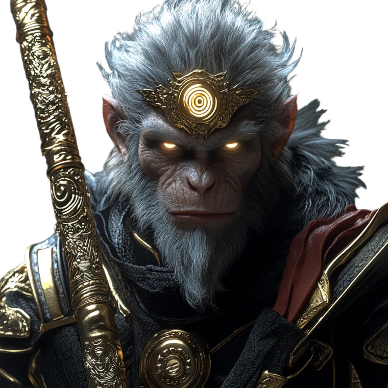 Monkey Warrior Poster V3 Vinyl Car Decal Sticker – Waterproof & UV-Resistant 8"