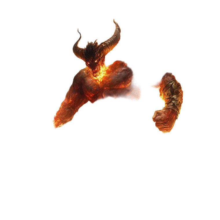 Demon'S Magma Attack Vinyl Car Decal Sticker – Waterproof & UV-Resistant 8"