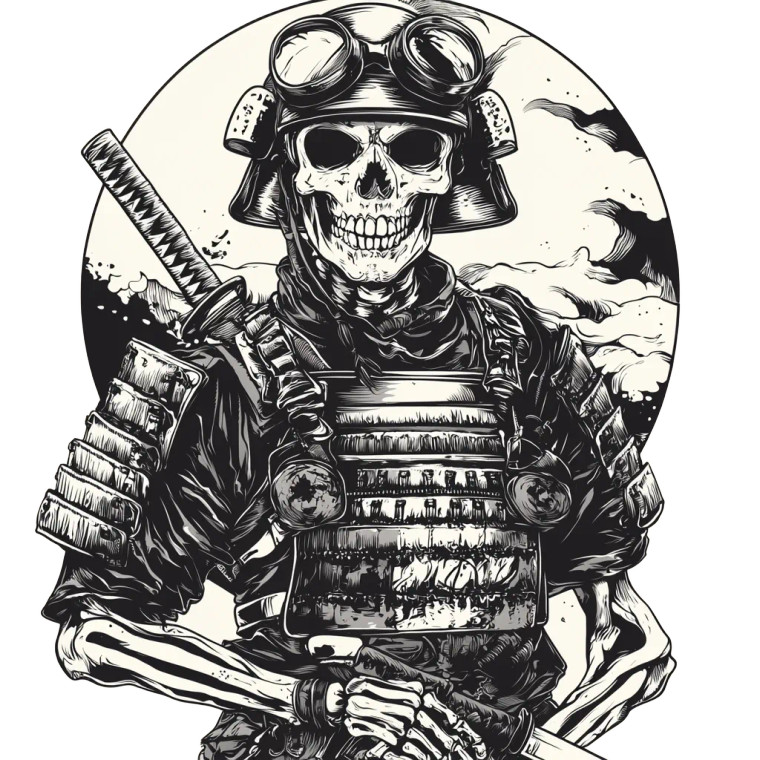 Samurai Soldier Hybrid Vinyl Car Decal Sticker – Waterproof & UV-Resistant 8"