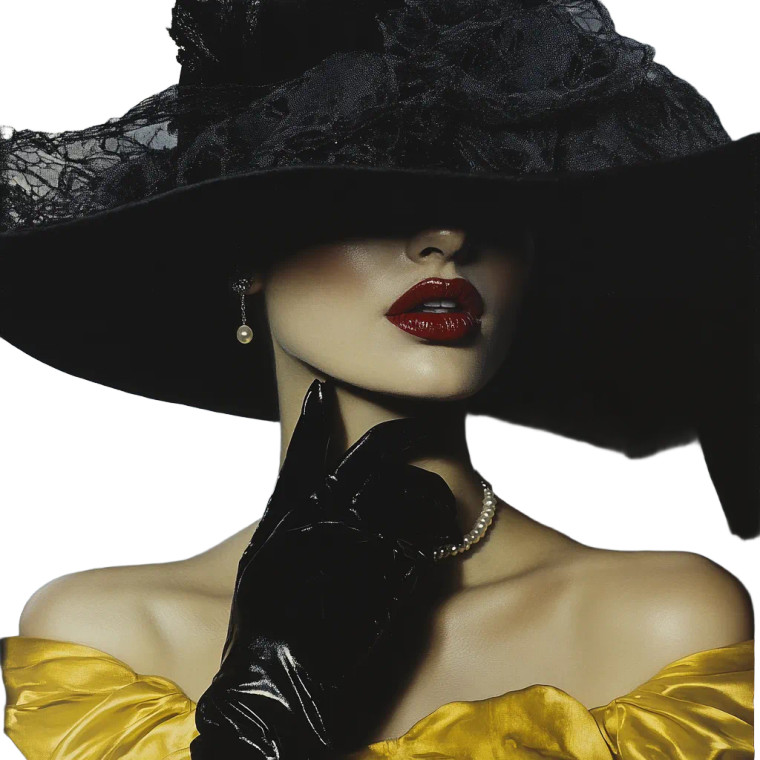 Mysterious Supermodel Painting Vinyl Car Decal Sticker – Waterproof & UV-Resistant 8"