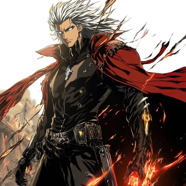 Sparda Anime Depiction Vinyl Car Decal Sticker – Waterproof & UV-Resistant 8"