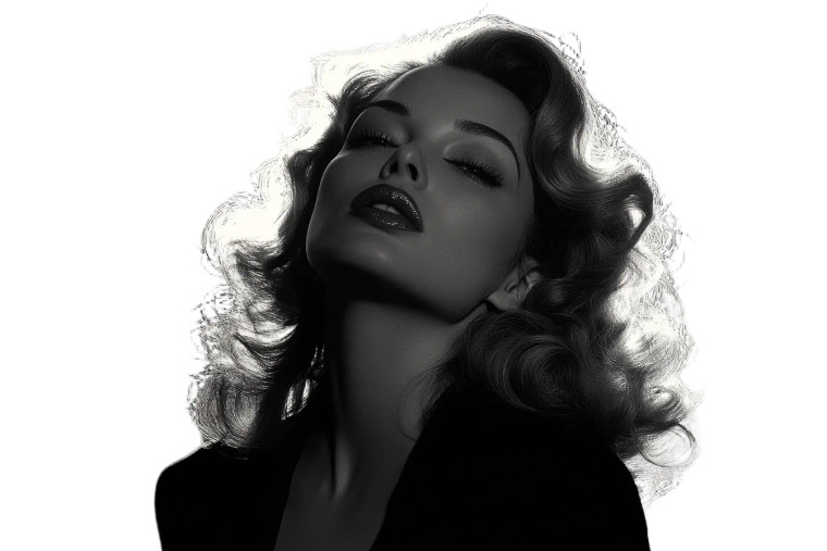 Mysterious Femme Fatale Vinyl Car Decal Sticker – Waterproof & UV-Resistant 8"
