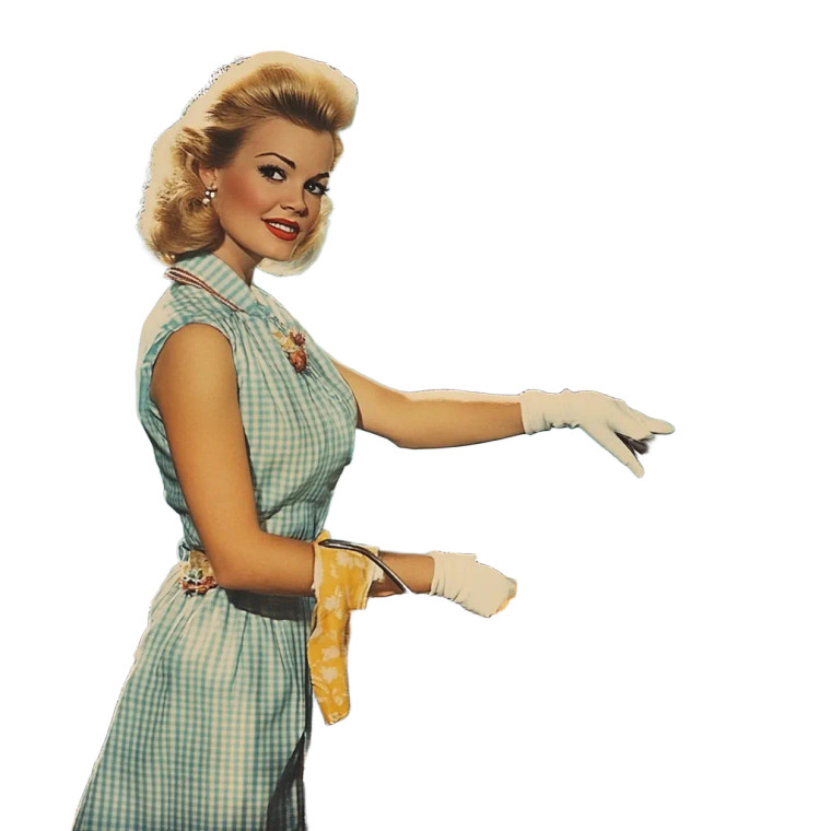 50'S Housewife Vinyl Car Decal Sticker – Waterproof & UV-Resistant 8"
