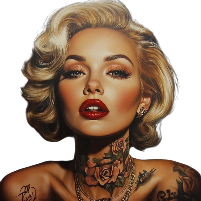 Famous Tattooed Figures Vinyl Car Decal Sticker – Waterproof & UV-Resistant 8"