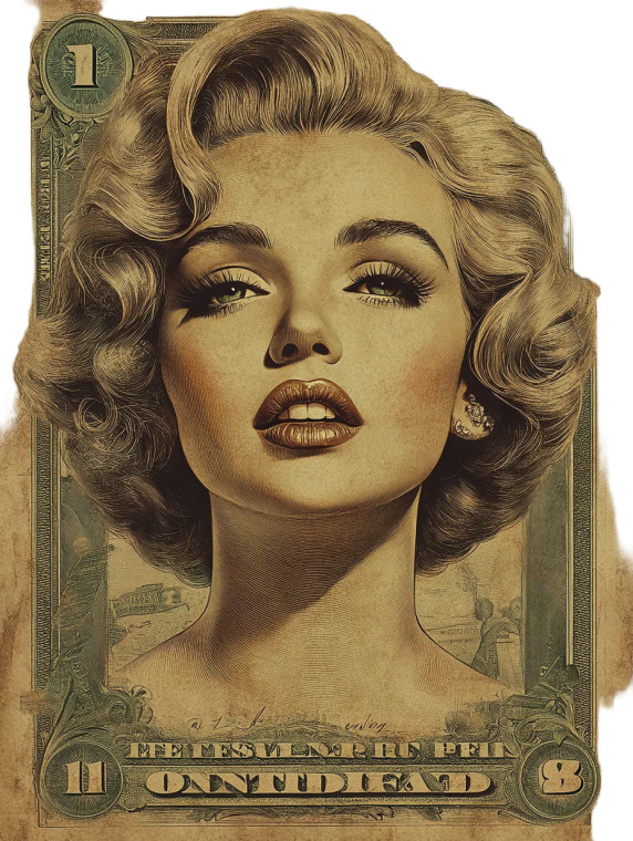 Vintage Monroe Dollar Vinyl Car Decal Sticker – Waterproof & UV-Resistant 8"