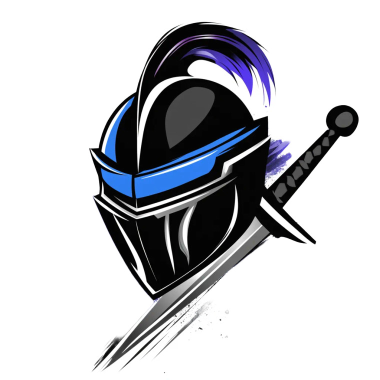 Knight Helmet Logo Vinyl Car Decal Sticker – Waterproof & UV-Resistant 8"