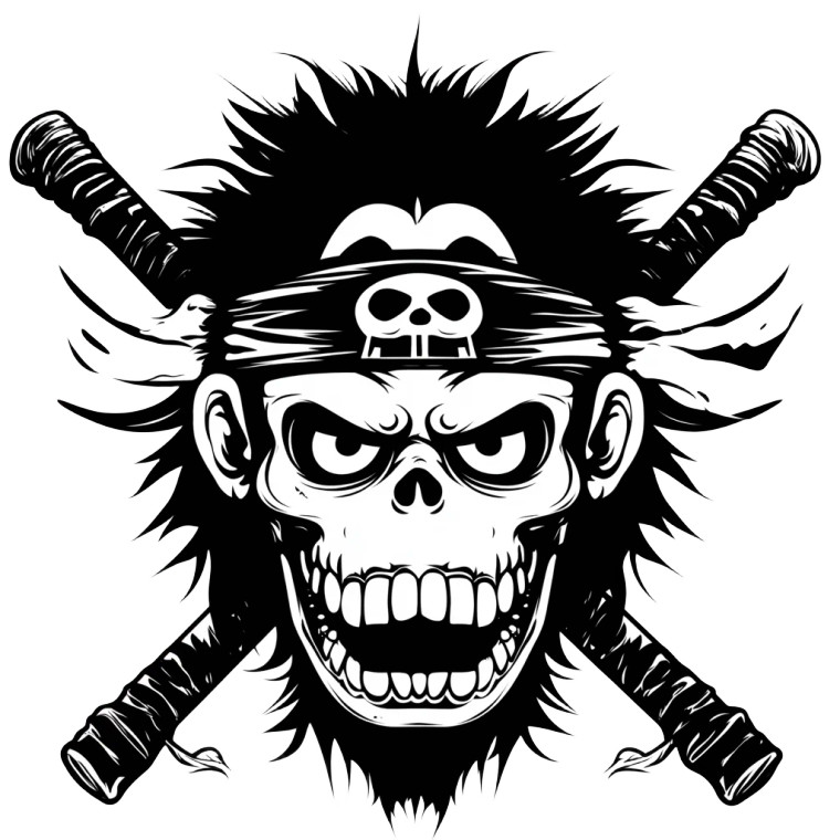Sun Wukong Jolly Roger Vinyl Car Decal Sticker – Waterproof & UV-Resistant 8"