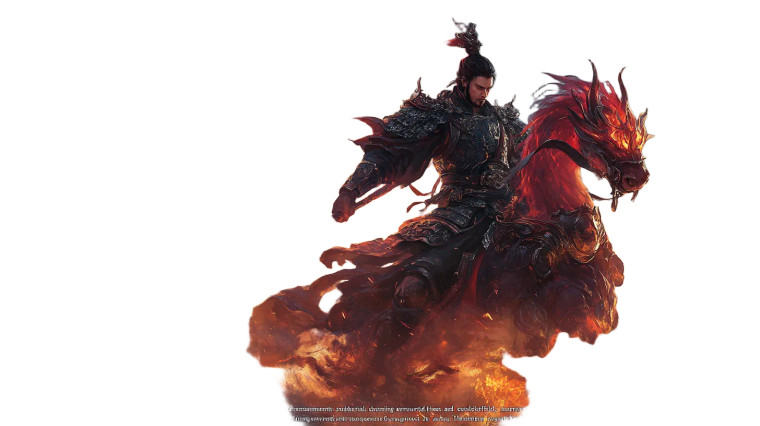 Legendary Warrior Lü Bu Vinyl Car Decal Sticker – Waterproof & UV-Resistant 8"