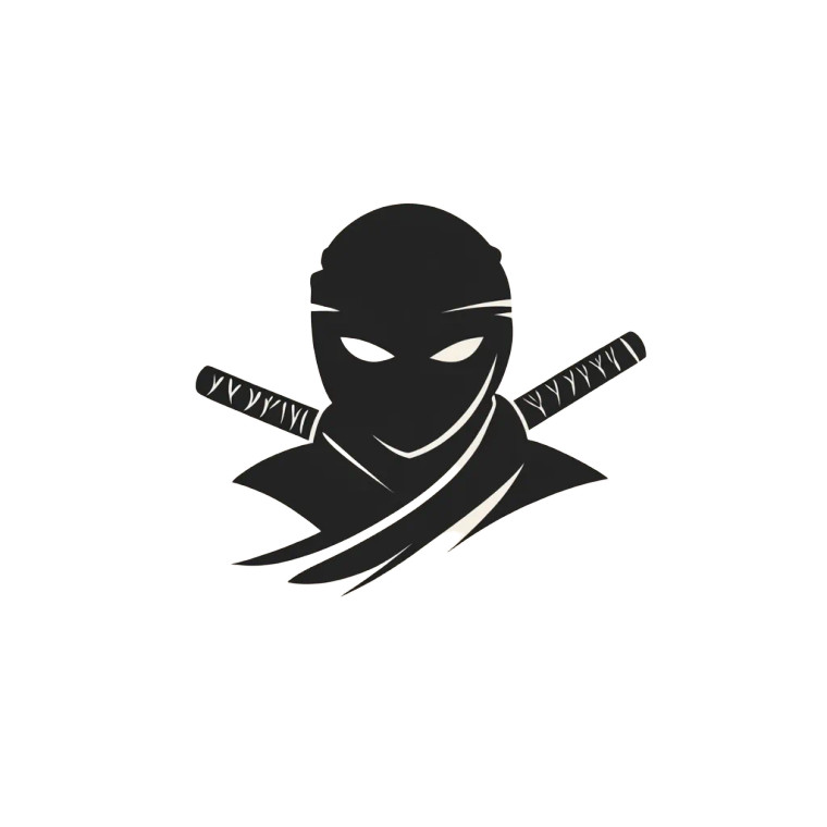 Ninja Logo V3 Vinyl Car Decal Sticker – Waterproof & UV-Resistant 8"