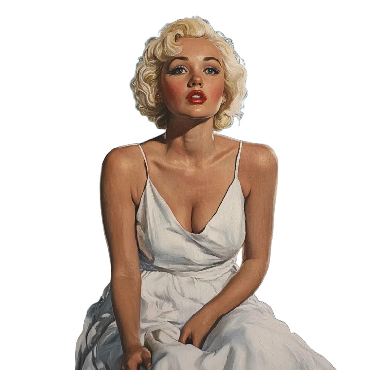Marilyn Monroe Dress V4 Vinyl Car Decal Sticker – Waterproof & UV-Resistant 8"