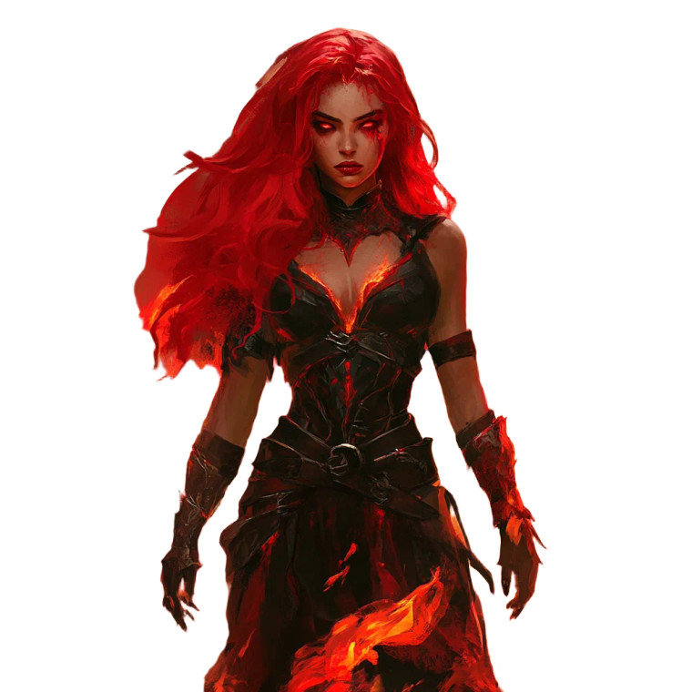 Fire Witch Warrior Vinyl Car Decal Sticker – Waterproof & UV-Resistant 8"