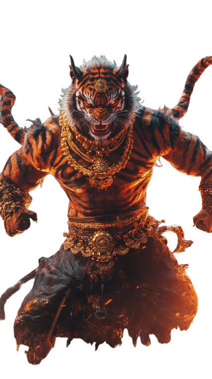 Fearsome Rakshasa Demon Vinyl Car Decal Sticker – Waterproof & UV-Resistant 8"