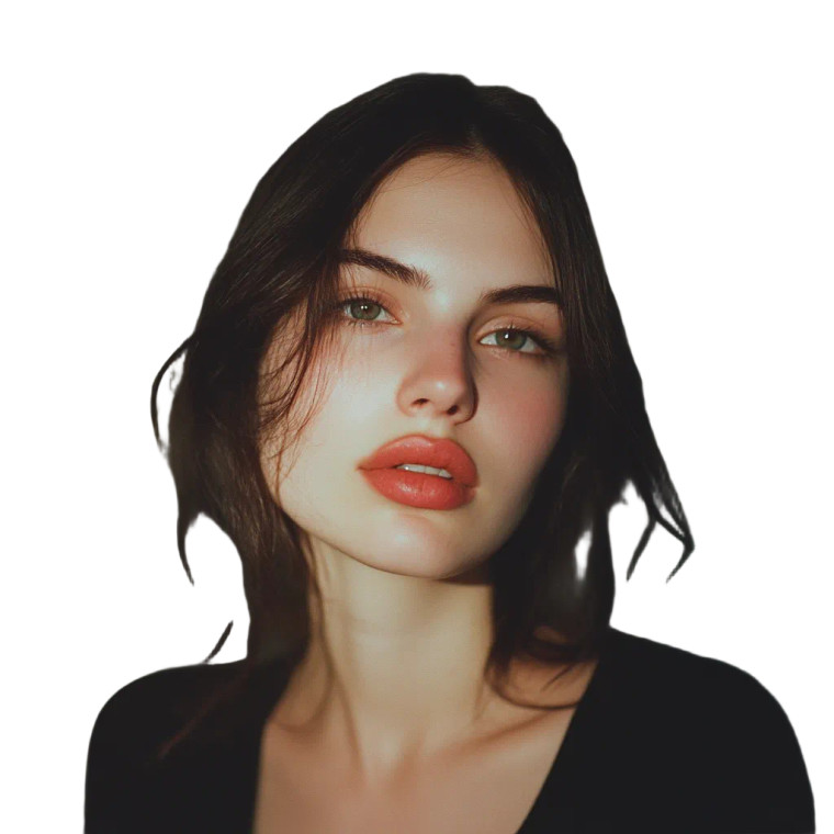 Brunette Eastern European Vinyl Car Decal Sticker – Waterproof & UV-Resistant 8"