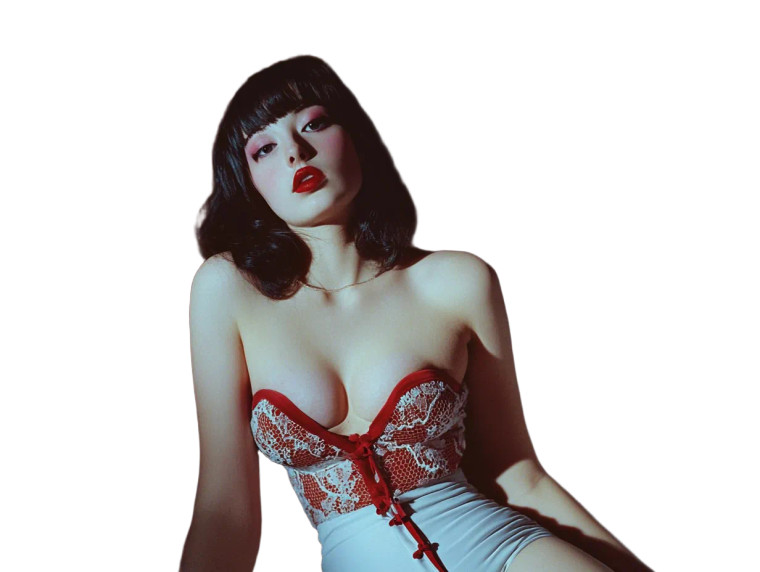 Cabaret Style Girl Vinyl Car Decal Sticker – Waterproof & UV-Resistant 8"