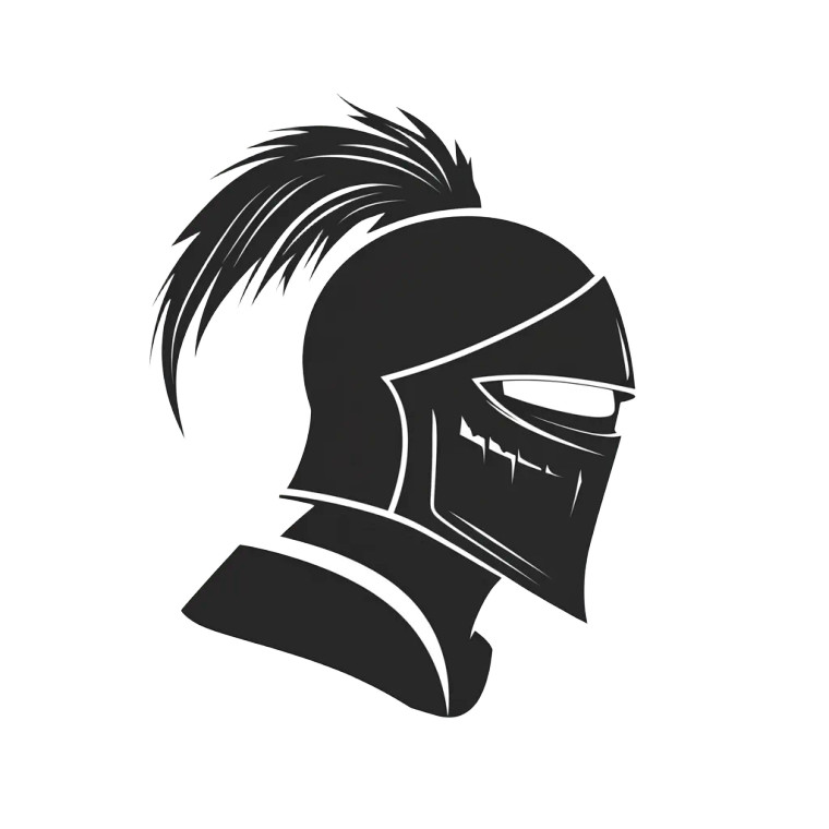 Knight Helmet Icon Vinyl Car Decal Sticker – Waterproof & UV-Resistant 8"