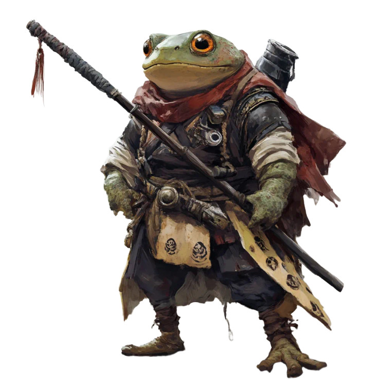 Frogman Samurai Warrior Vinyl Car Decal Sticker – Waterproof & UV-Resistant 8"