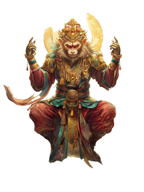 Korean Monkey Deity Vinyl Car Decal Sticker – Waterproof & UV-Resistant 8"