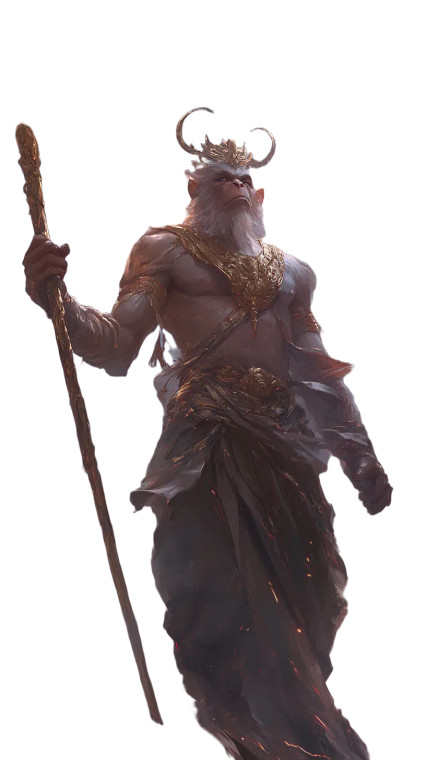 Divine Monkey King Vinyl Car Decal Sticker – Waterproof & UV-Resistant 8"