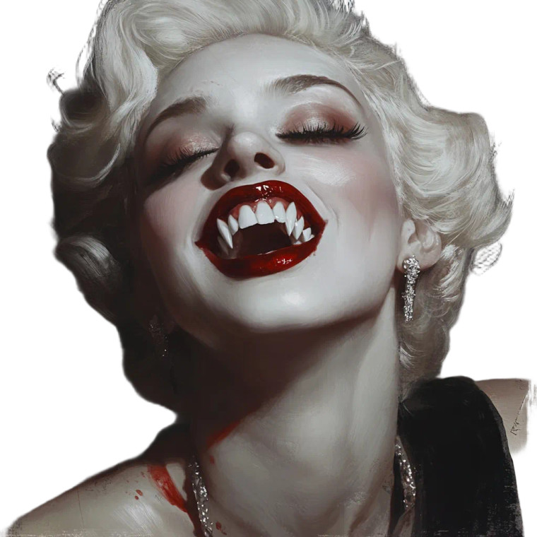 Vampire Marilyn Monroe Vinyl Car Decal Sticker – Waterproof & UV-Resistant 