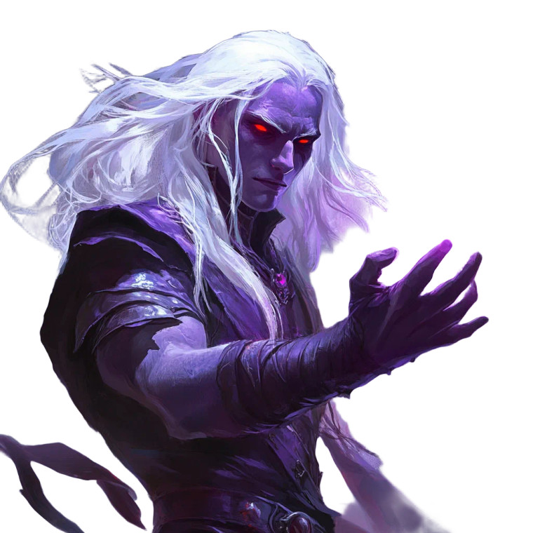 Drow Mage Art Vinyl Car Decal Sticker – Waterproof & UV-Resistant 8"