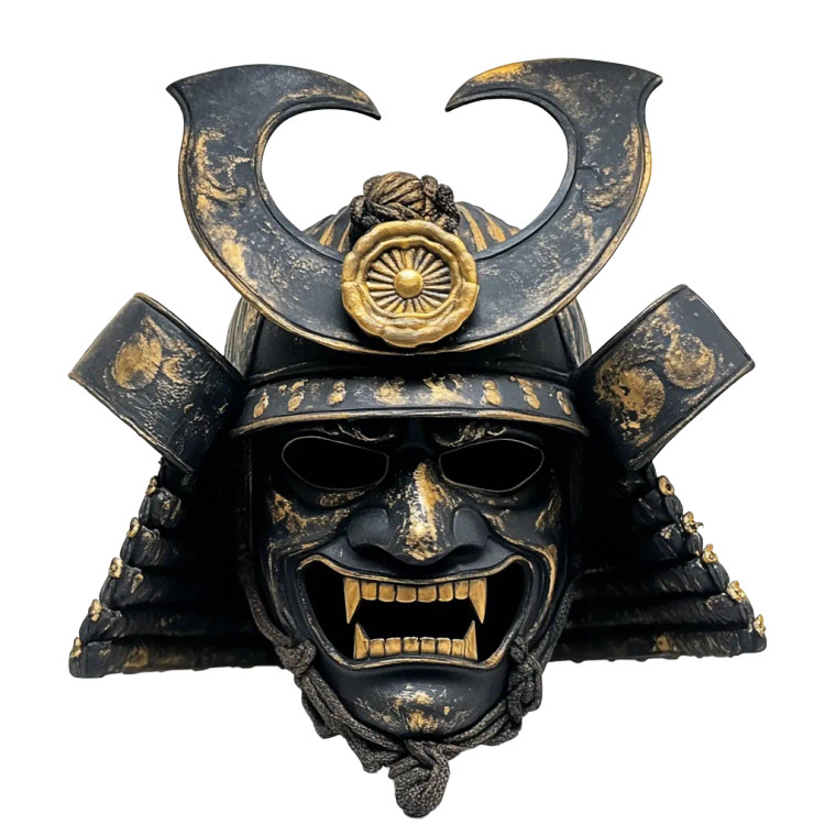 Samurai Mask V12 Vinyl Car Decal Sticker – Waterproof & UV-Resistant 8"