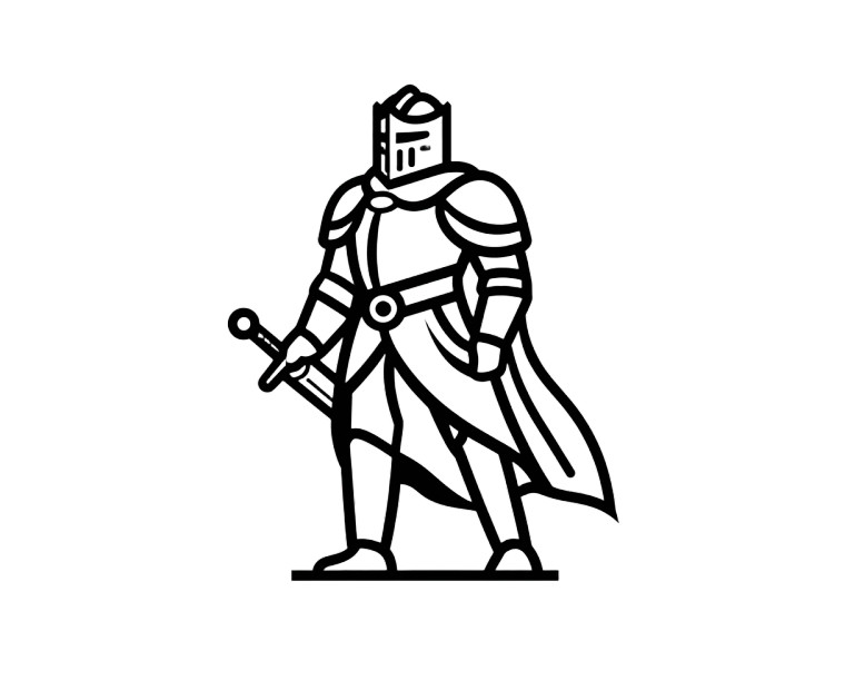 Knight Logo Vinyl Car Decal Sticker – Waterproof & UV-Resistant 8"