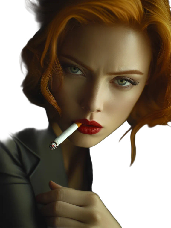 Black Widow Smoking Vinyl Car Decal Sticker – Waterproof & UV-Resistant 8"