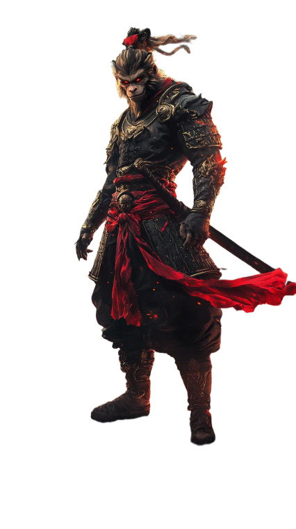 Wukong Armored Vinyl Car Decal Sticker – Waterproof & UV-Resistant 8"