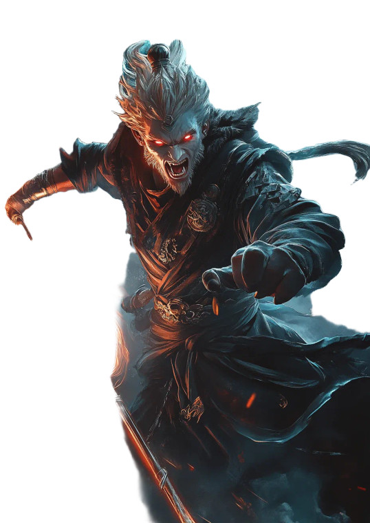 Fierce Wukong Poster Vinyl Car Decal Sticker – Waterproof & UV-Resistant 8"