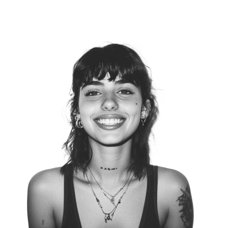 Pierced Girl Smiling Vinyl Car Decal Sticker – Waterproof & UV-Resistant 8"