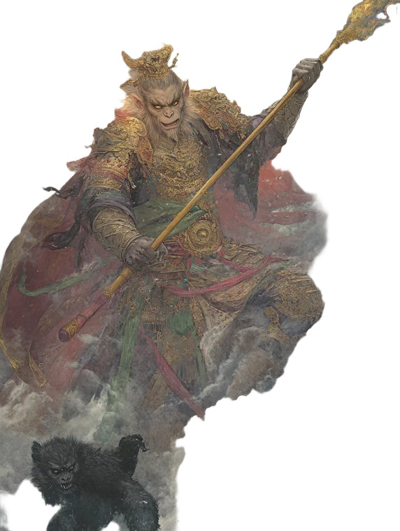 Monkey King Painting V10 Vinyl Car Decal Sticker – Waterproof & UV-Resistant 8"