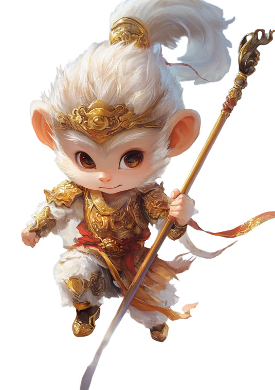 Golden Monkey Warrior V4 Vinyl Car Decal Sticker – Waterproof & UV-Resistant 8"