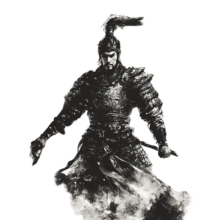 Zhao Yun Portrait Vinyl Car Decal Sticker – Waterproof & UV-Resistant 8"