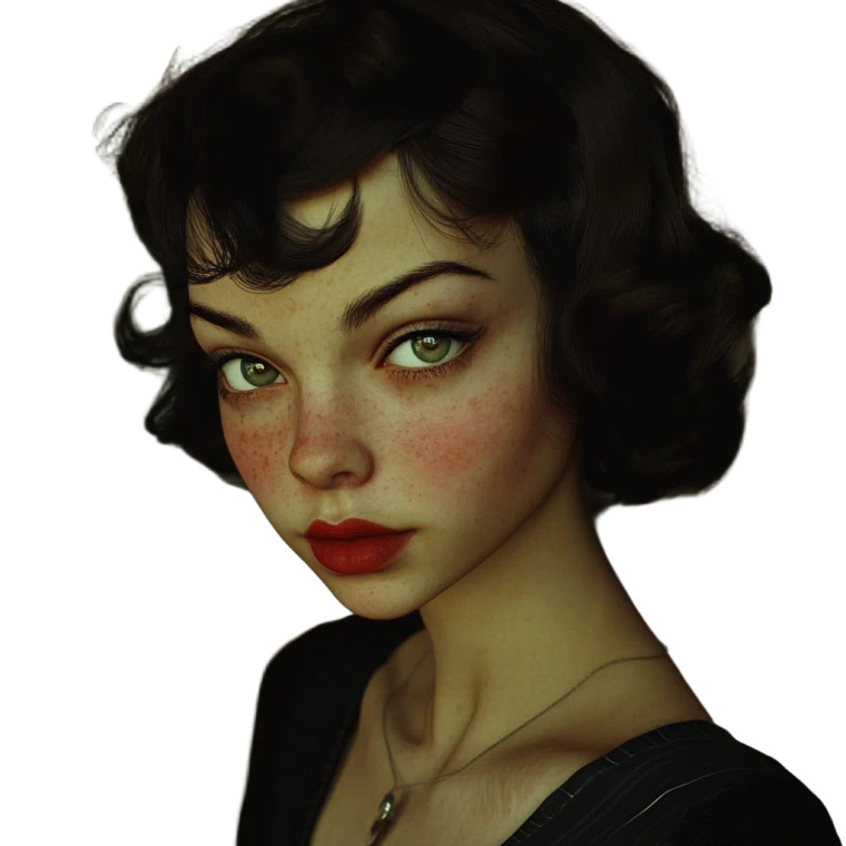 Cyberpunk Redhead 50S Vinyl Car Decal Sticker – Waterproof & UV-Resistant 8"