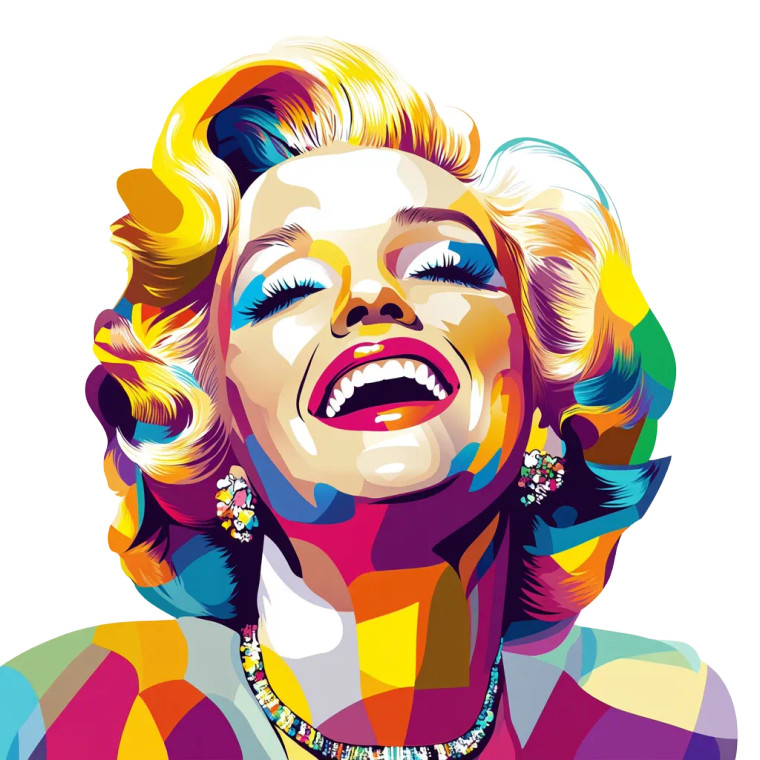 Colorful Vector Marilyn Vinyl Car Decal Sticker – Waterproof & UV-Resistant 8"