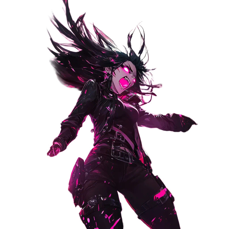 Fierce Anime Warrior V5 Vinyl Car Decal Sticker – Waterproof & UV-Resistant 8"